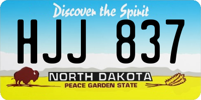 ND license plate HJJ837