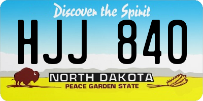 ND license plate HJJ840