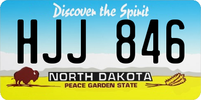 ND license plate HJJ846
