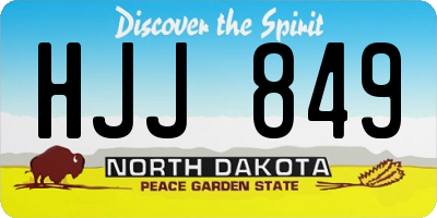 ND license plate HJJ849