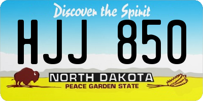 ND license plate HJJ850