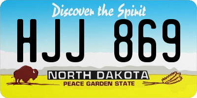 ND license plate HJJ869