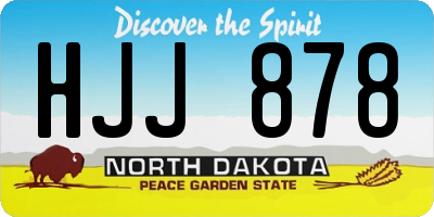 ND license plate HJJ878