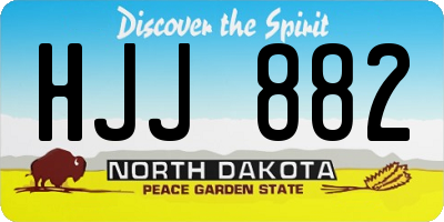 ND license plate HJJ882
