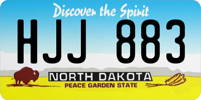ND license plate HJJ883