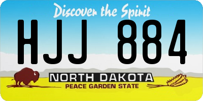 ND license plate HJJ884