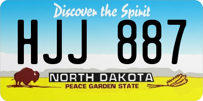 ND license plate HJJ887