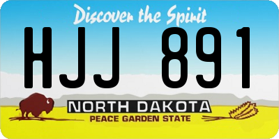 ND license plate HJJ891
