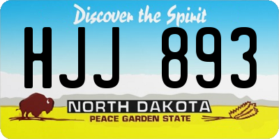 ND license plate HJJ893