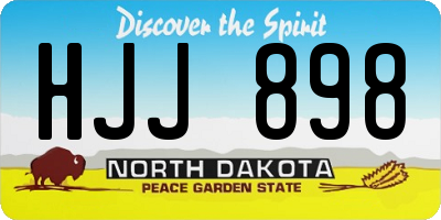ND license plate HJJ898