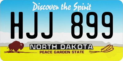 ND license plate HJJ899