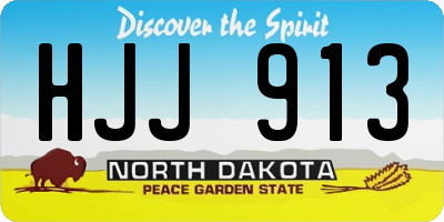 ND license plate HJJ913