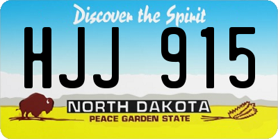 ND license plate HJJ915