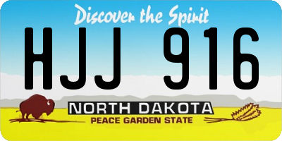 ND license plate HJJ916