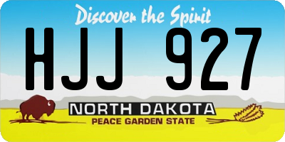 ND license plate HJJ927