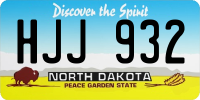 ND license plate HJJ932