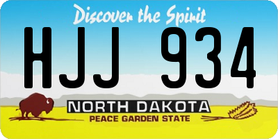 ND license plate HJJ934