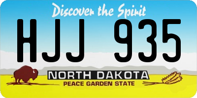 ND license plate HJJ935