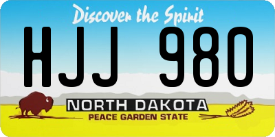 ND license plate HJJ980