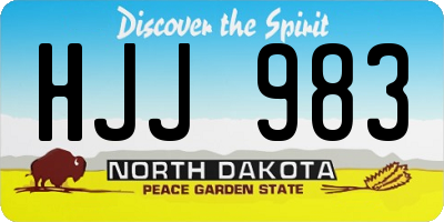 ND license plate HJJ983