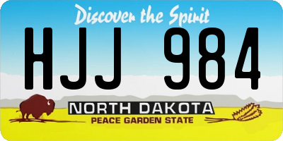 ND license plate HJJ984
