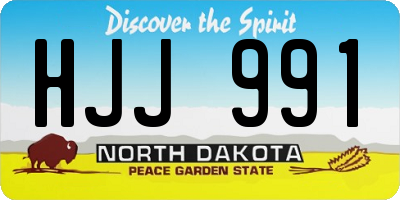 ND license plate HJJ991