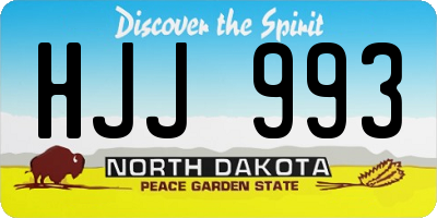 ND license plate HJJ993