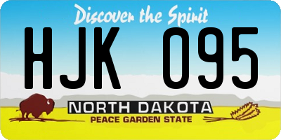 ND license plate HJK095