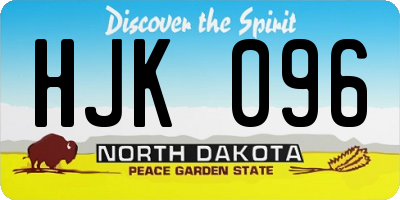 ND license plate HJK096