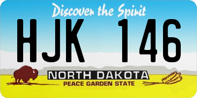 ND license plate HJK146