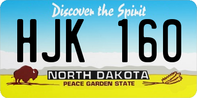 ND license plate HJK160