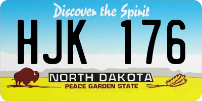 ND license plate HJK176