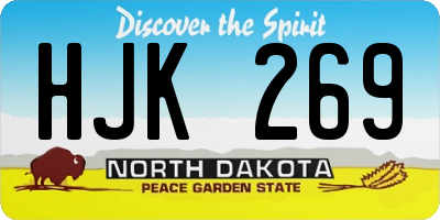 ND license plate HJK269