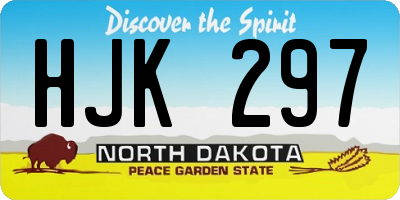 ND license plate HJK297