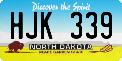 ND license plate HJK339