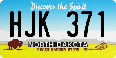 ND license plate HJK371