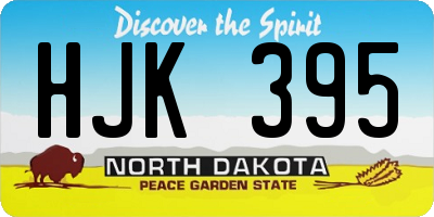 ND license plate HJK395