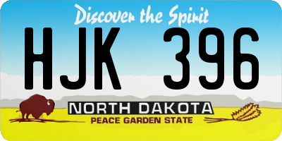 ND license plate HJK396