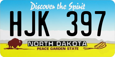 ND license plate HJK397