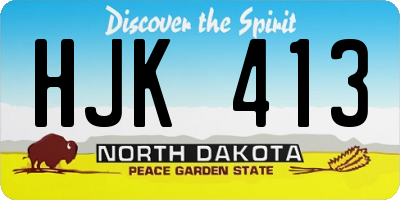 ND license plate HJK413