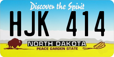 ND license plate HJK414