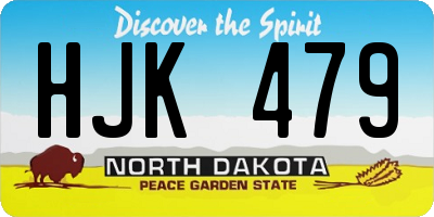 ND license plate HJK479