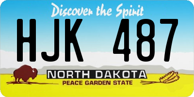 ND license plate HJK487