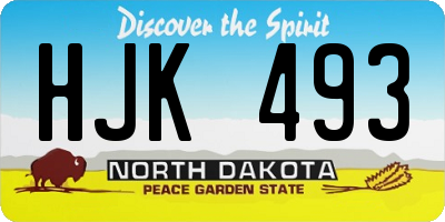 ND license plate HJK493