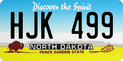 ND license plate HJK499