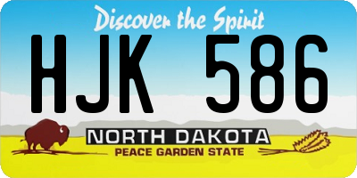 ND license plate HJK586