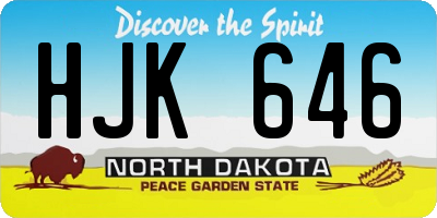 ND license plate HJK646