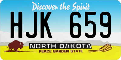 ND license plate HJK659