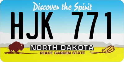 ND license plate HJK771