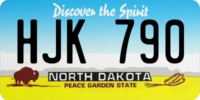 ND license plate HJK790